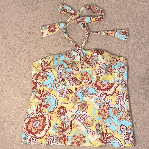 Ann Taylor Loft halter floral top- FREE with any other purchase - Picture 1 of 4